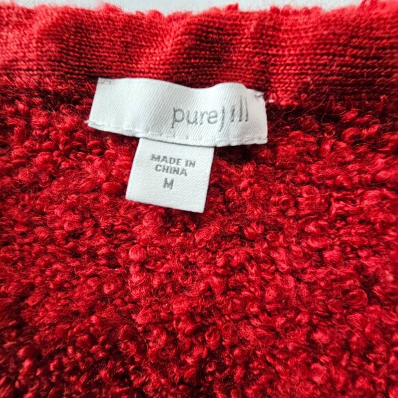 J. Jill Women's Red long Sleeved Sweater Crew Neck size M - Picture 6 of 9